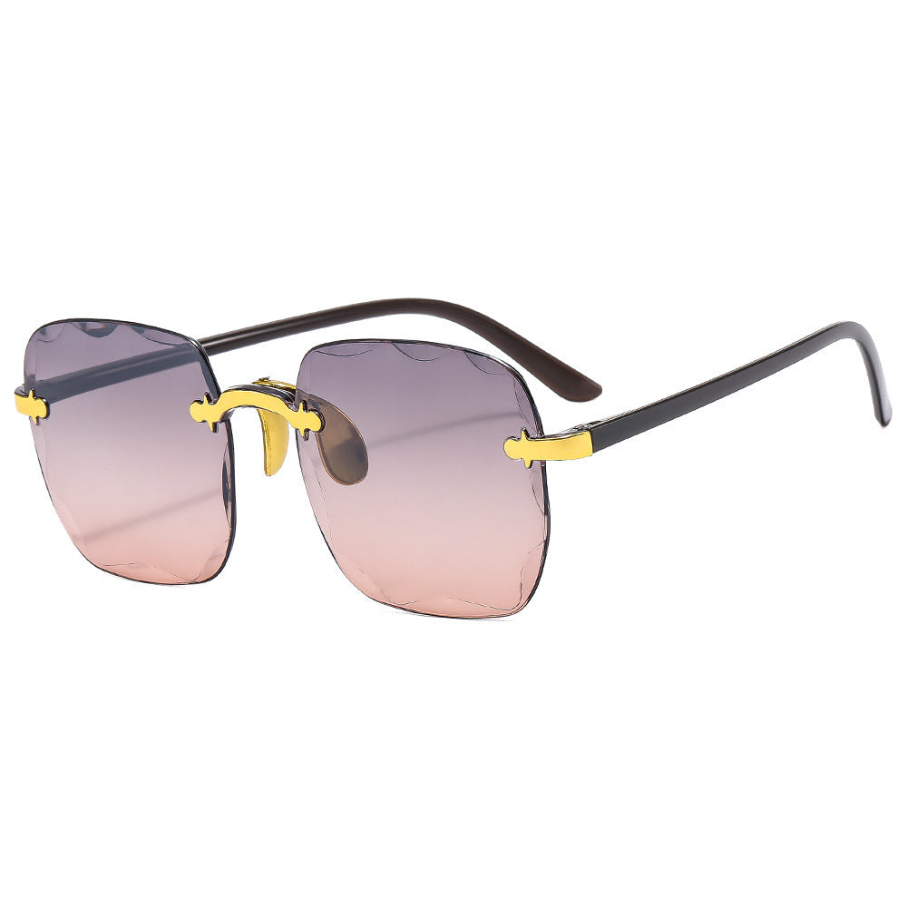 Wholesale Frameless Cut Edge Trendy Fashion Anti-ultraviolet Sunglasses